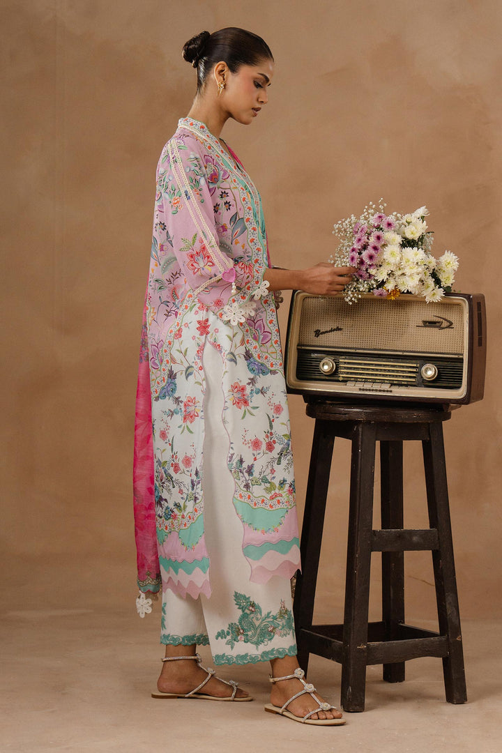 Sana Safinaz - Muzlin Lawn Unstitch Suit For Women - 3 Piece