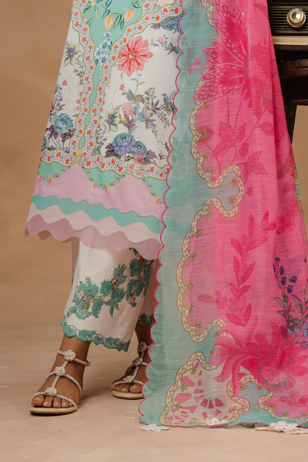 Sana Safinaz - Muzlin Lawn Unstitch Suit For Women - 3 Piece