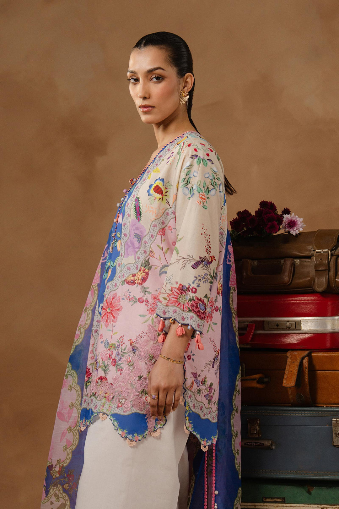 Sana Safinaz - Muzlin Lawn Unstitch Suit For Women - 3 Piece