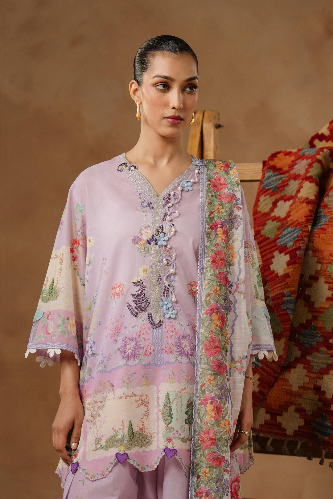 Sana Safinaz - Muzlin Lawn Unstitch Suit For Women - 3 Piece