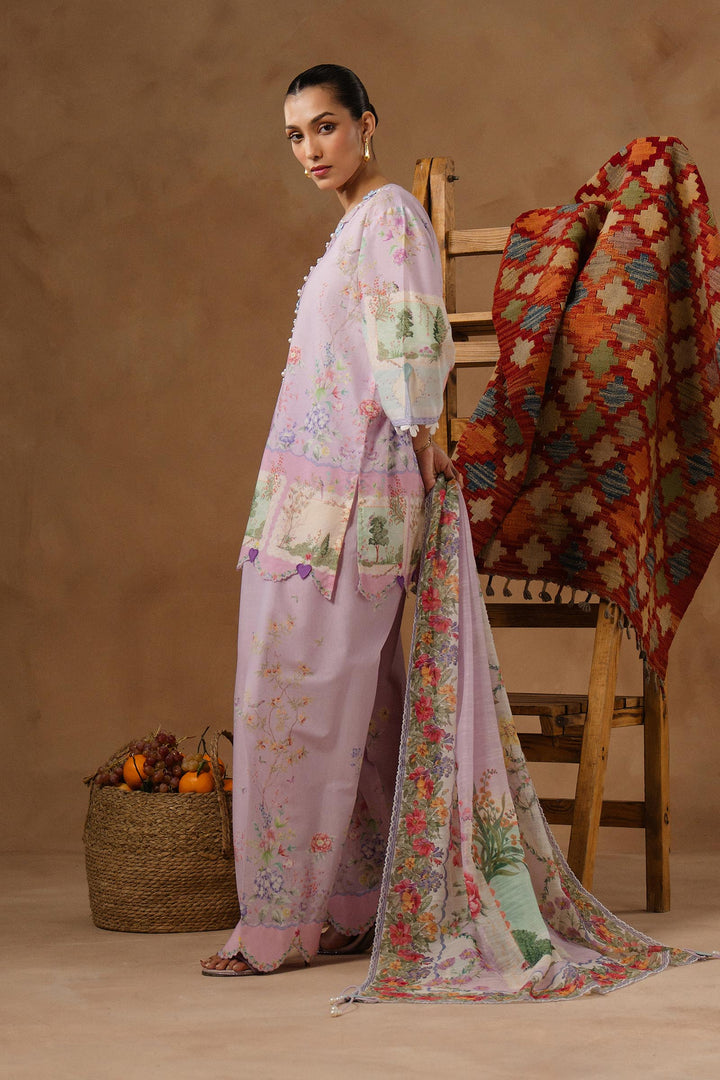 Sana Safinaz - Muzlin Lawn Unstitch Suit For Women - 3 Piece