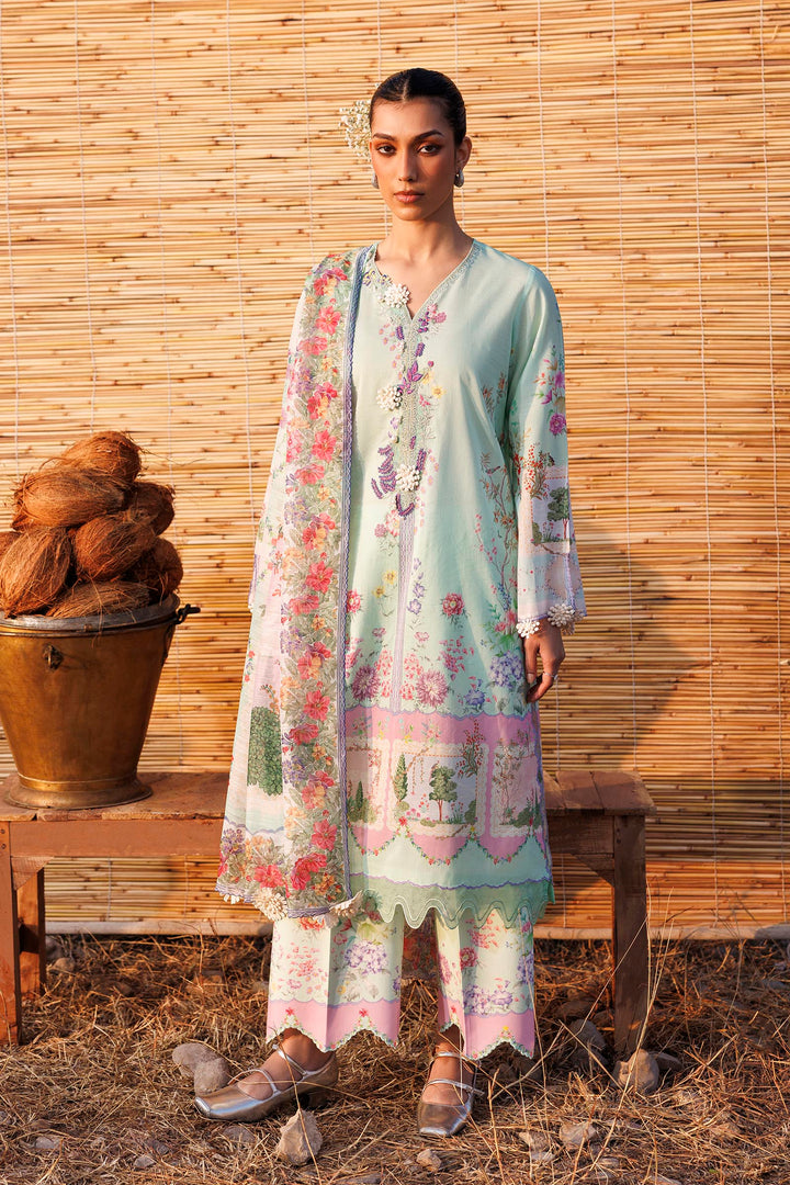 Sana Safinaz - Muzlin Lawn Unstitch Suit For Women - 3 Piece