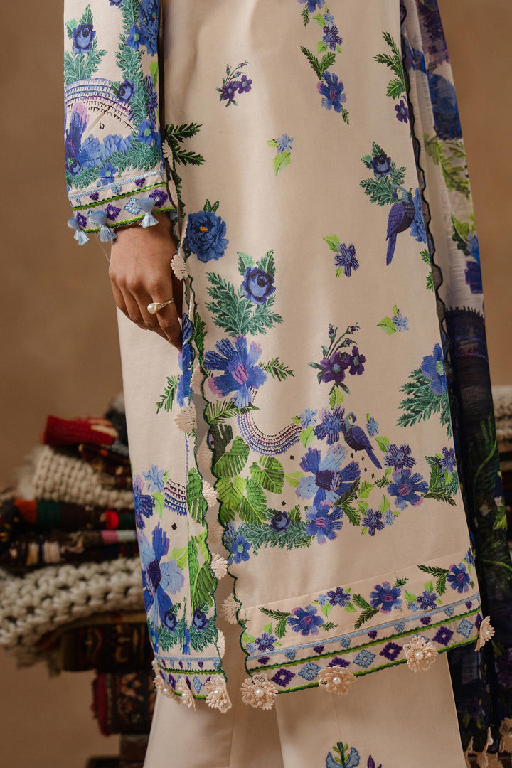 Sana Safinaz - Muzlin Lawn Unstitch Suit For Women - 3 Piece