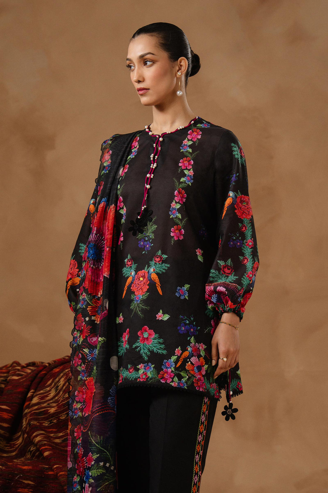 Sana Safinaz - Muzlin Lawn Unstitch Suit For Women - 3 Piece