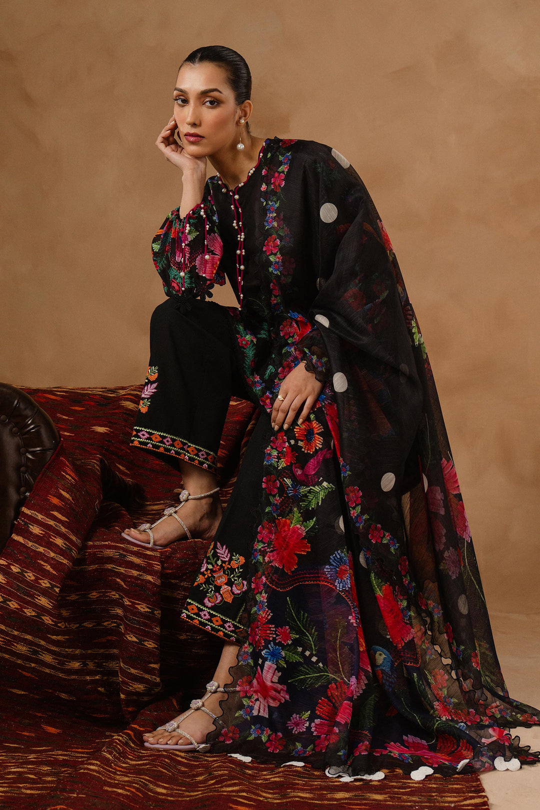 Sana Safinaz - Muzlin Lawn Unstitch Suit For Women - 3 Piece
