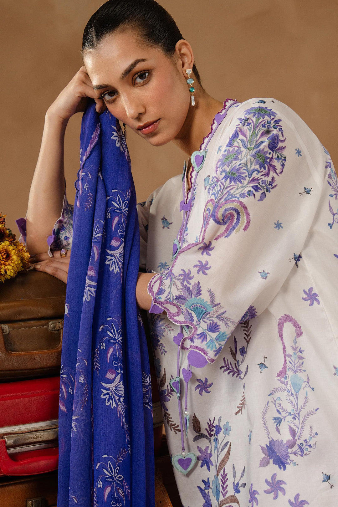 Sana Safinaz - Muzlin Lawn Unstitch Suit For Women - 3 Piece