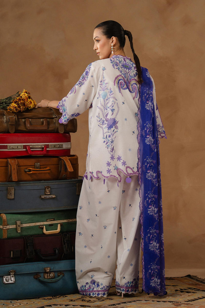 Sana Safinaz - Muzlin Lawn Unstitch Suit For Women - 3 Piece