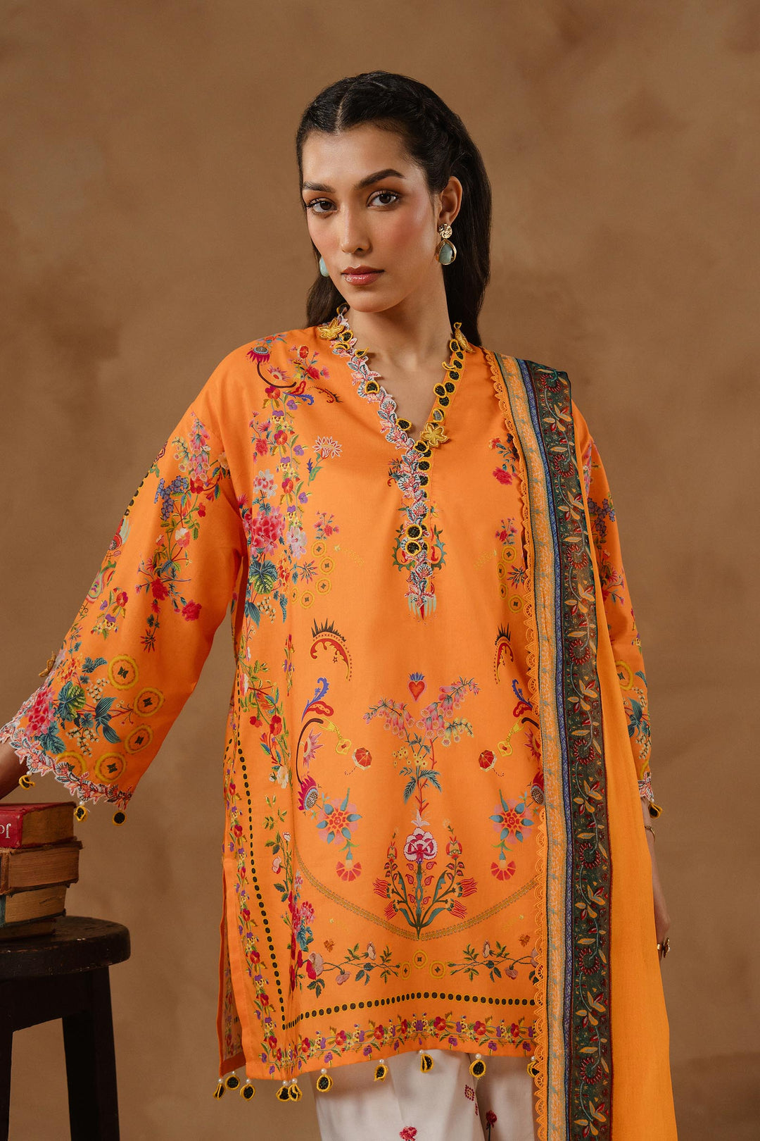 Sana Safinaz - Muzlin Lawn Unstitch Suit For Women - 3 Piece