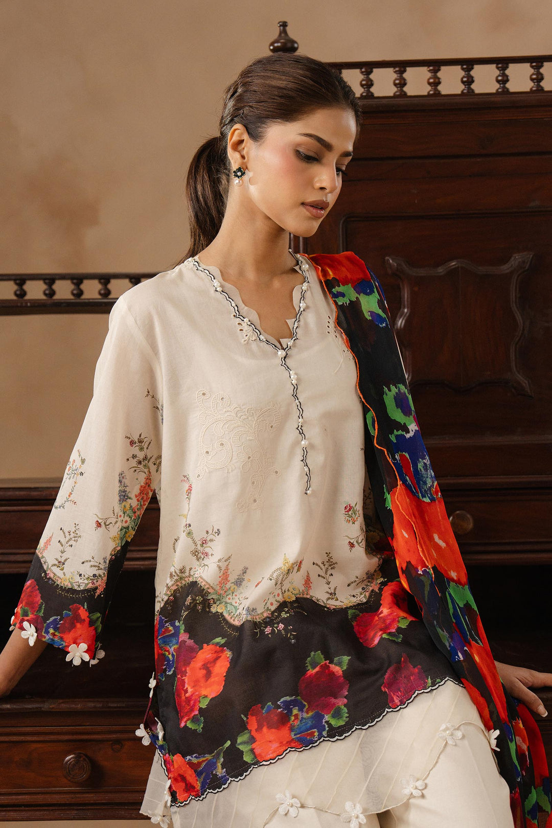 Sana Safinaz - Muzlin Lawn Unstitch Suit For Women - 3 Piece