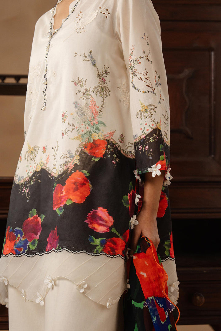 Sana Safinaz - Muzlin Lawn Unstitch Suit For Women - 3 Piece