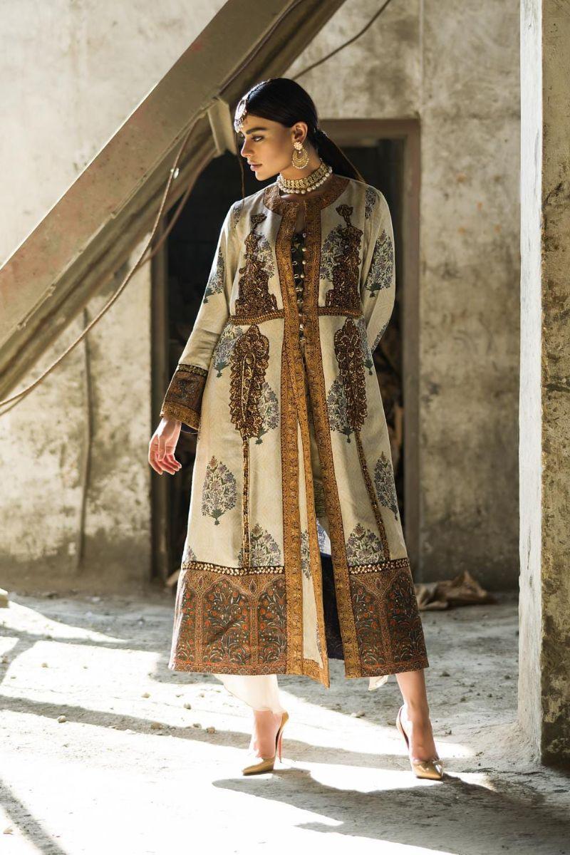 Shamaeel - Darogha Styled Coat with Silk Inner - M6-B - Studio by TCS