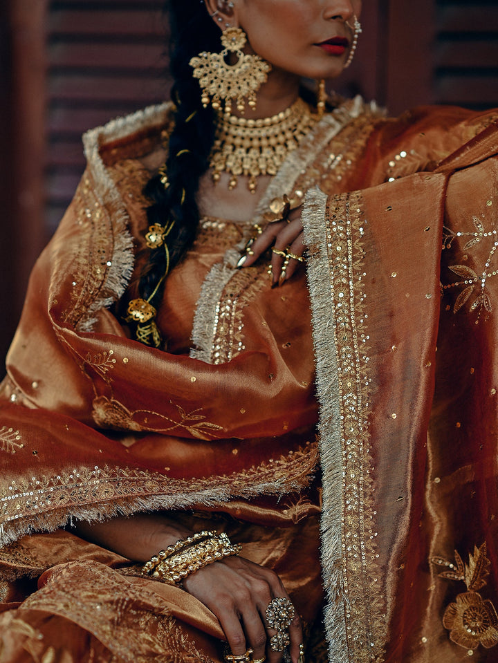 Sanam Chaudhri MALA Orange 3 Piece