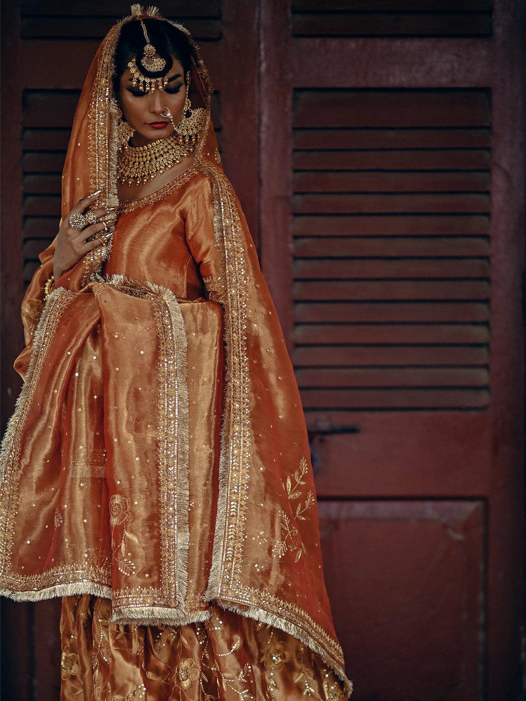 Sanam Chaudhri MALA Orange 3 Piece