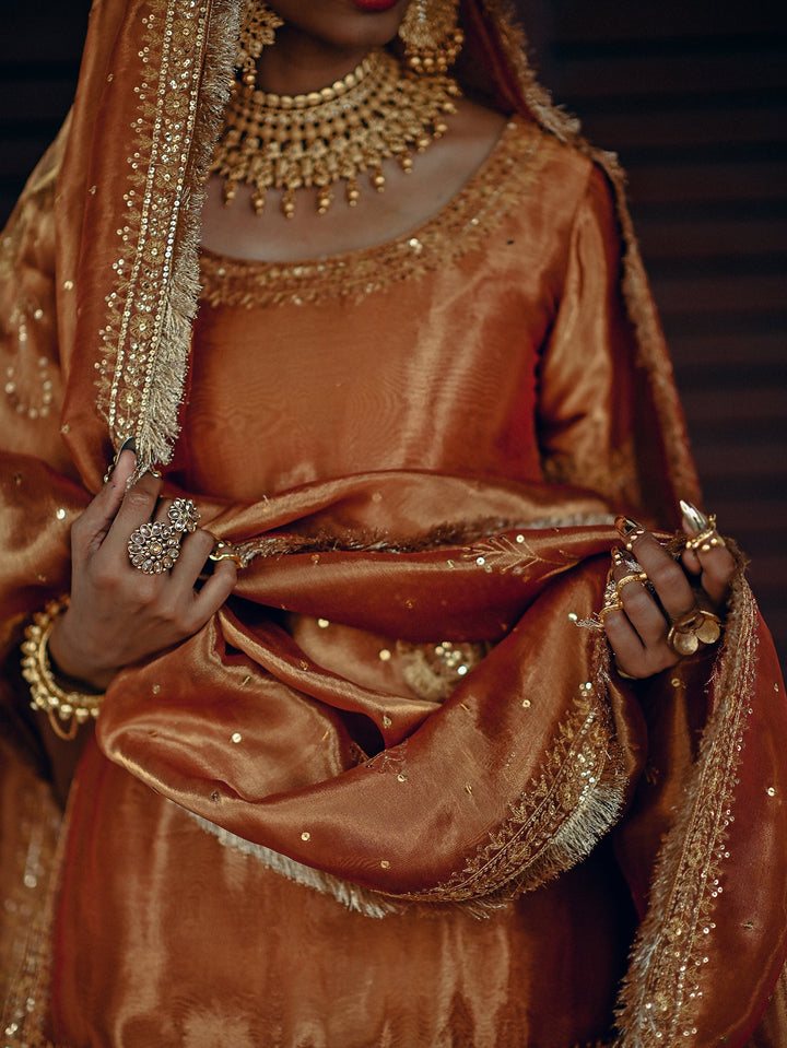 Sanam Chaudhri MALA Orange 3 Piece
