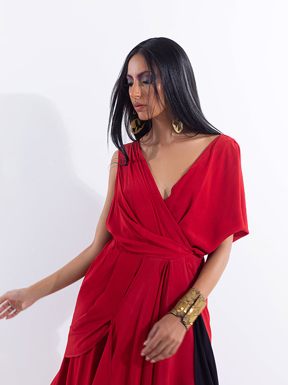 Sanam Chaudhri MEDICI Red 2 Piece