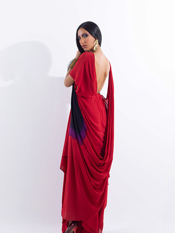 Sanam Chaudhri MEDICI Red 2 Piece