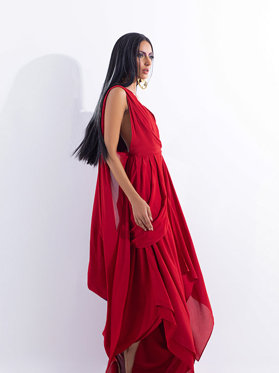 Sanam Chaudhri MEDICI Red 2 Piece