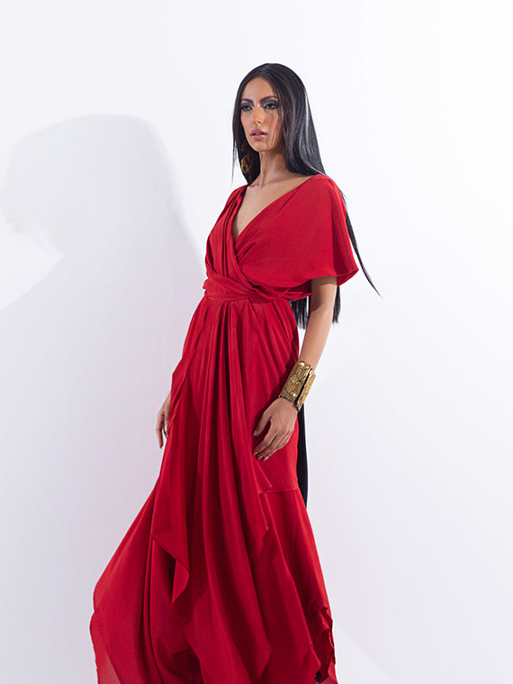 Sanam Chaudhri MEDICI Red 2 Piece