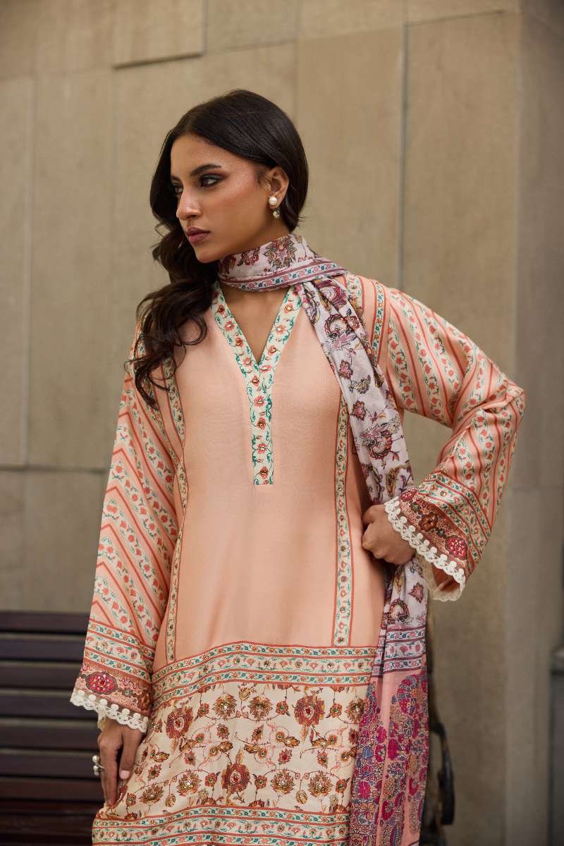 Deepak Perwani - Iznik Silk Suit For Women - 3 Piece - Studio by TCS