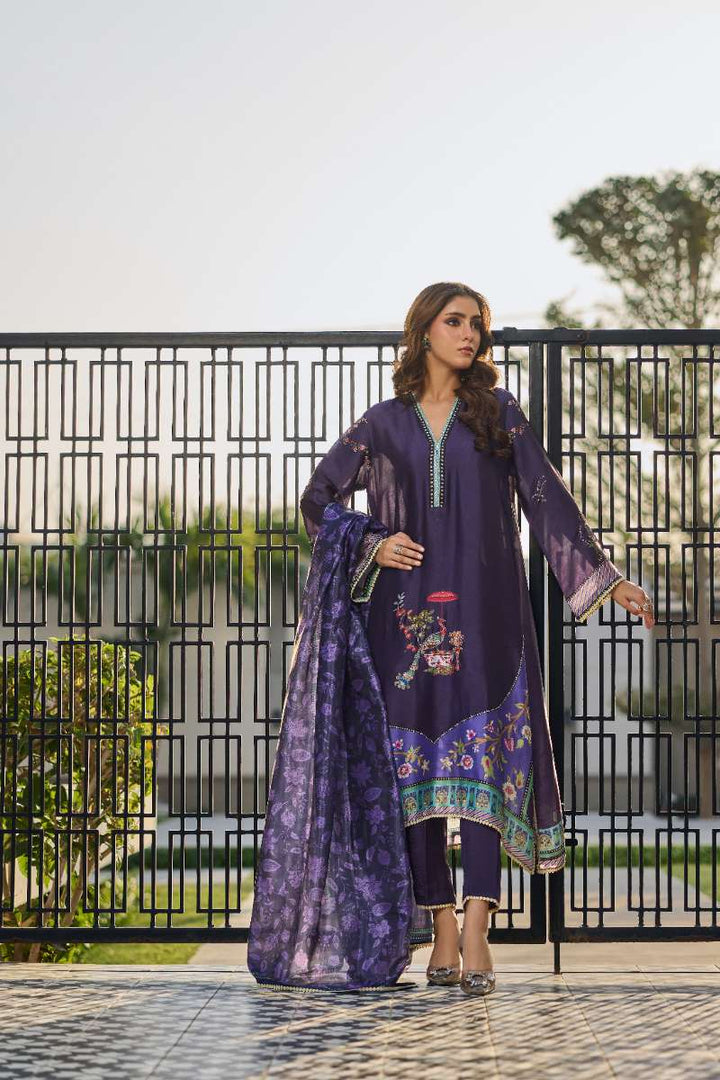 Deepak Perwani - Glory Silk Suit For Women - 3 Piece