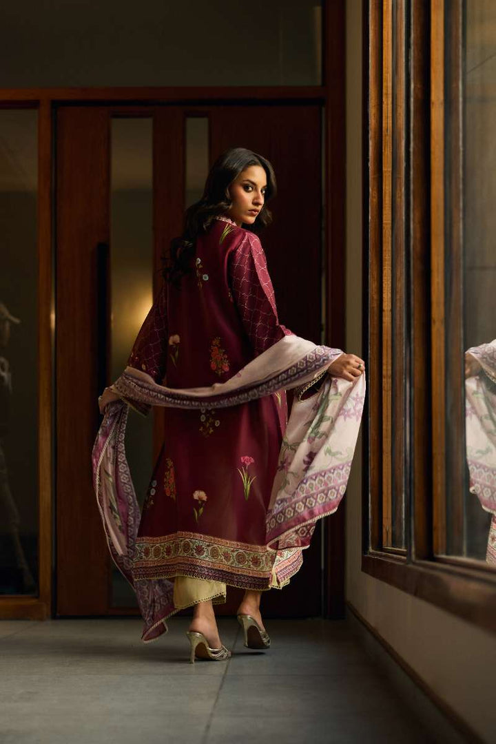 Deepak Perwani - Elysian Silk Suit For Women - 3 Piece