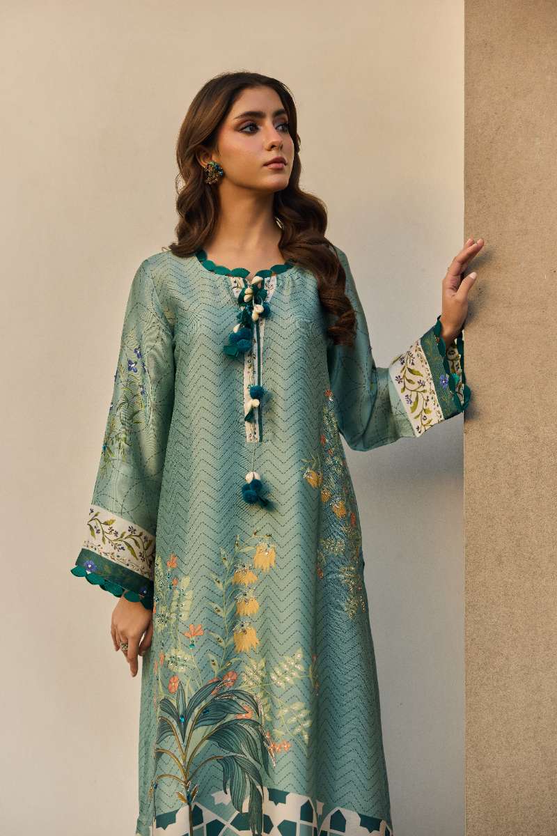 Deepak Perwani - Azura Silk Suit For Women - 3 Piece