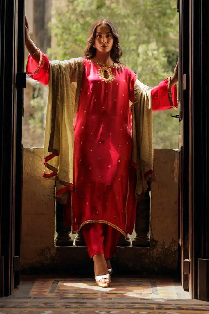 Pinktree - Gul-e-Dhani - Hot Pink - 3 Piece