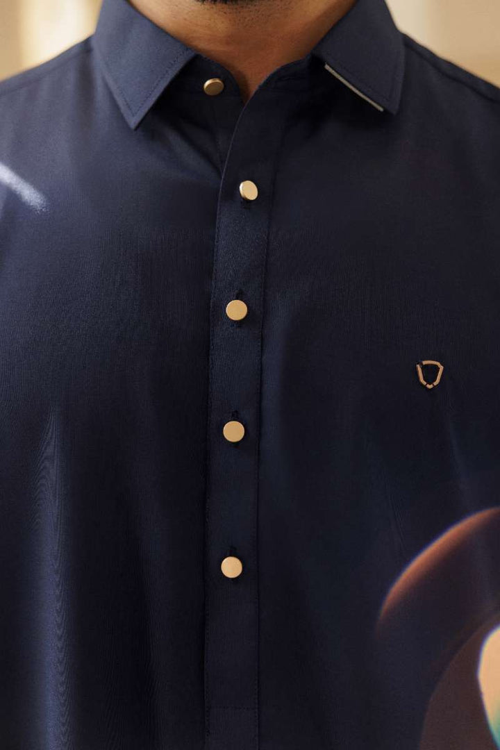 Deepak Perwani - Boski Kurta Shalwar For Men - Navy Blue - 2 Piece - Studio by TCS