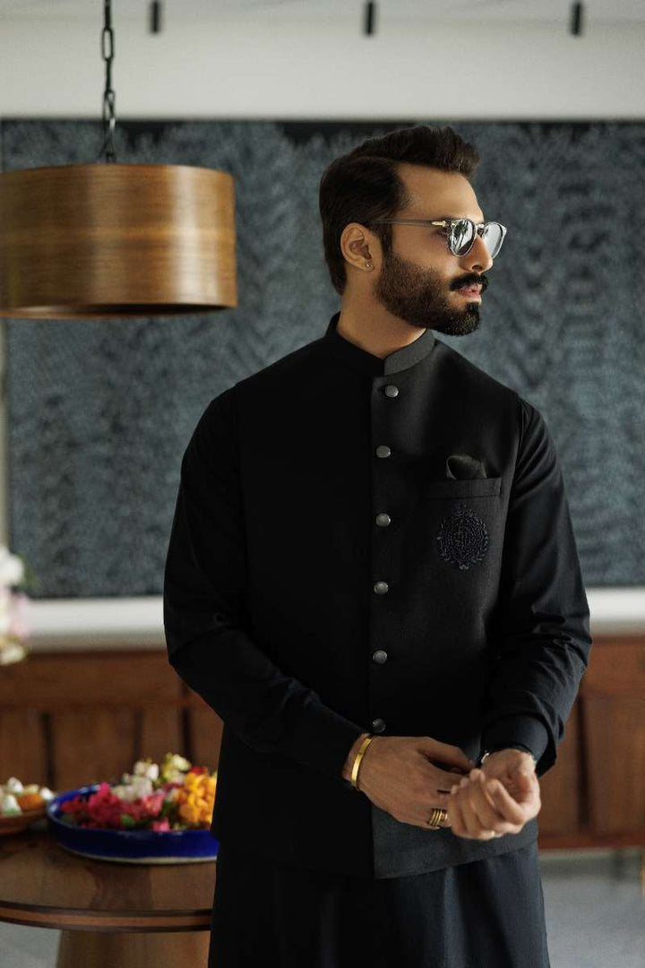 Deepak Perwani - Cotton  For Men - Black - 2 Piece - Studio by TCS