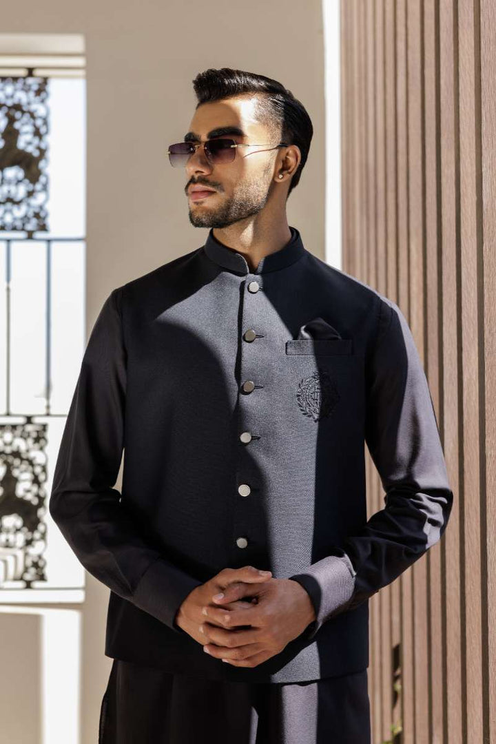 Deepak Perwani - Boski Linen Kurta Shalwar For Men - Brown - 2 Piece - Studio by TCS