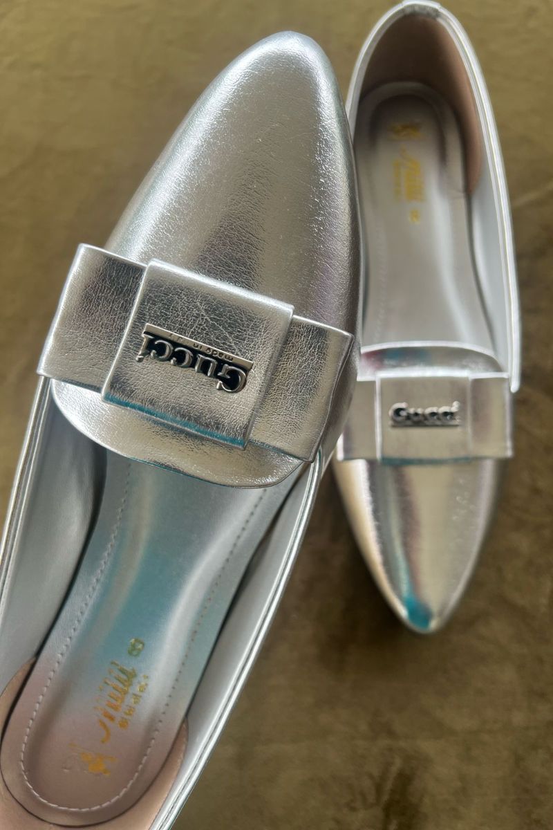MILLI SHOES - Wedege Heel Court Shoes - Silver - 8609