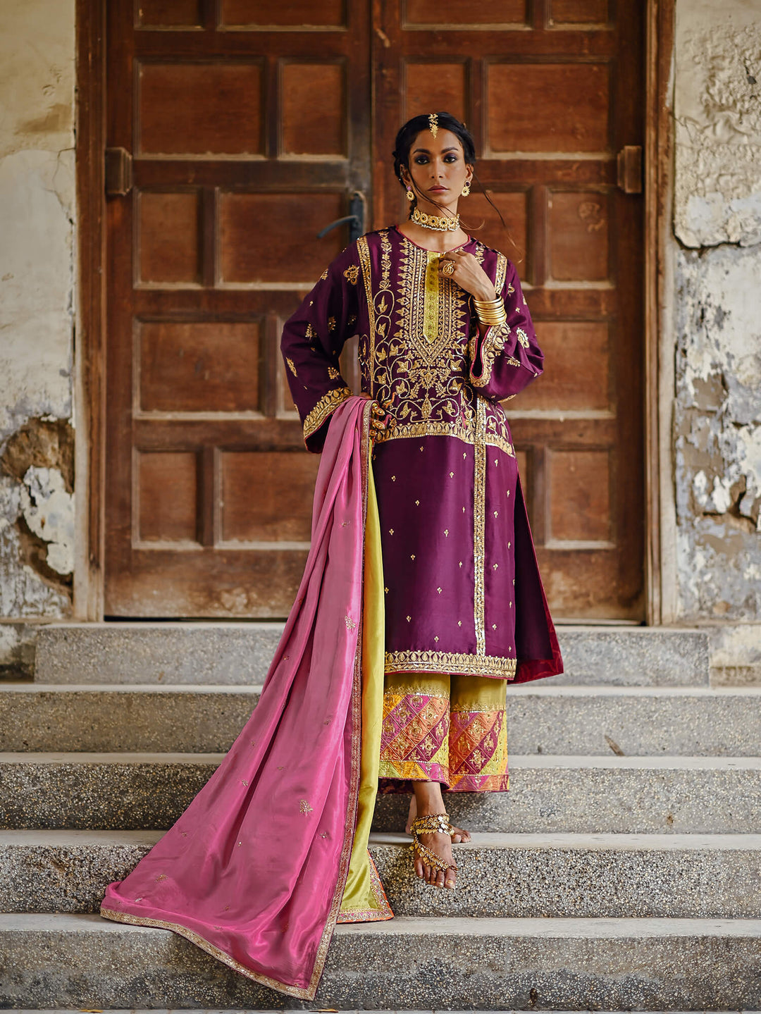 Sanam Chaudhri MITHEE Purple 2 Piece