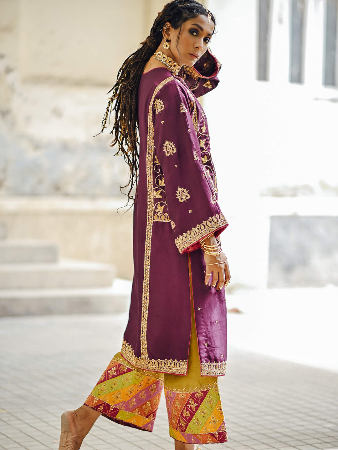 Sanam Chaudhri MITHEE Purple 2 Piece