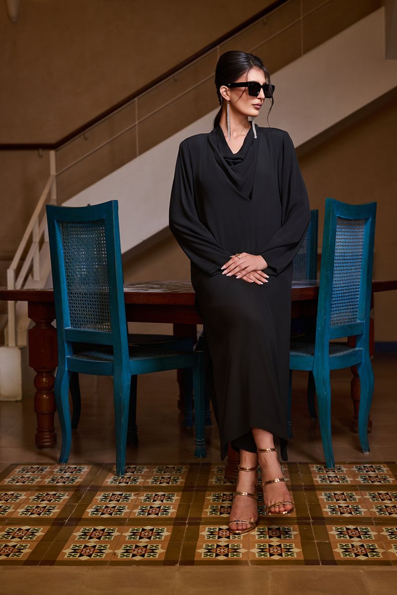 Maheen Khan - ALARA - blended crepe - Black - 2 Piece