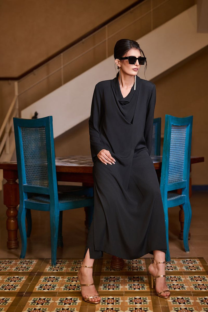 Maheen Khan - ALARA - blended crepe - Black - 2 Piece