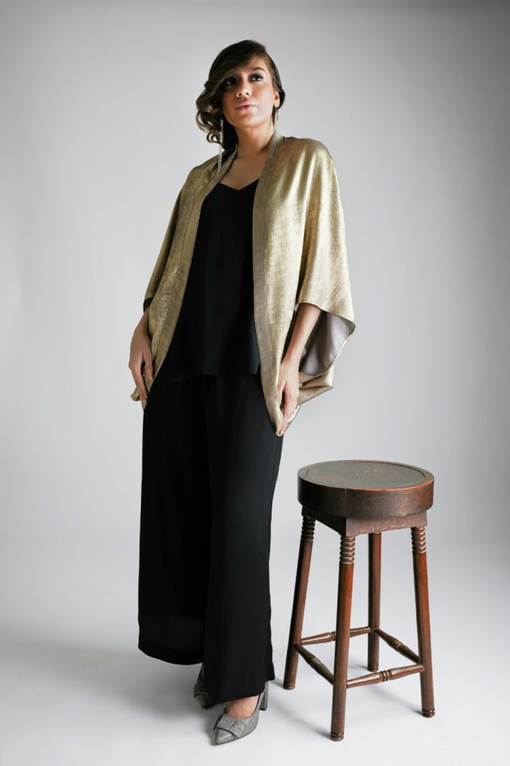 Maheen Khan - Grey GOLD DUST - SHIMMER SILK - 1 Piece