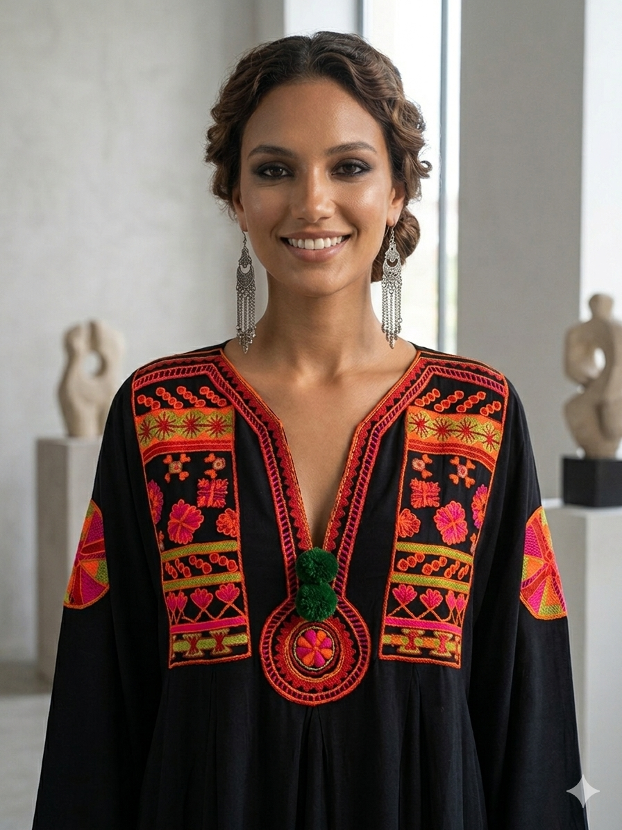 Maheen Khan - Bosky Hunar Peshwas For Women - Black - 1 Piece