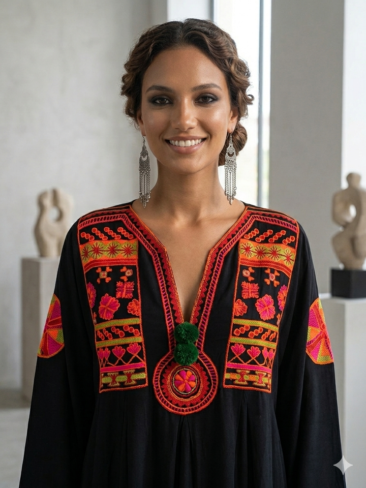 Maheen Khan - Bosky Hunar Peshwas For Women - Black - 1 Piece