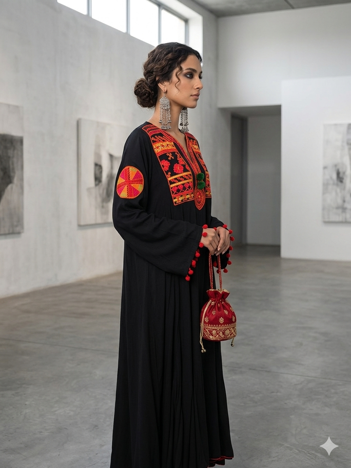 Maheen Khan - Bosky Hunar Peshwas For Women - Black - 1 Piece