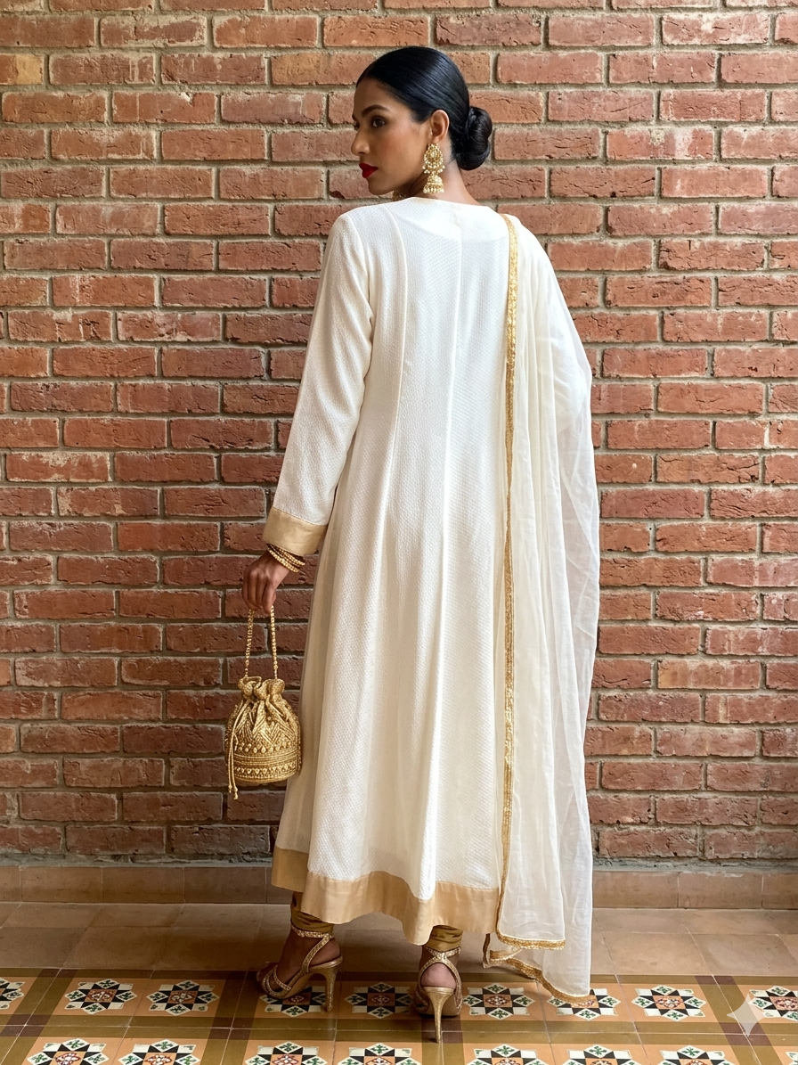 Maheen Khan - Khaddi  Net Opaline Dupatta For Women - White - 1 Piece