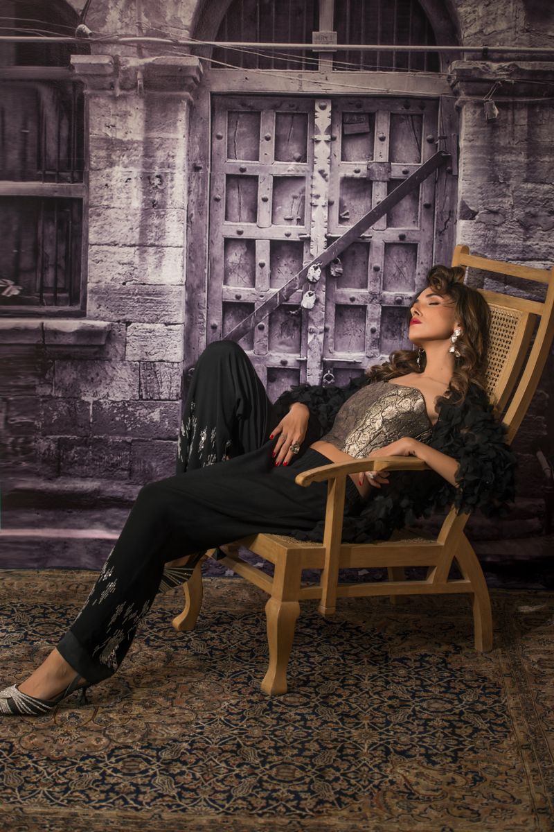 Maheen Khan - RAVEN PANTS - Black - Blended Crepe - 1 Piece