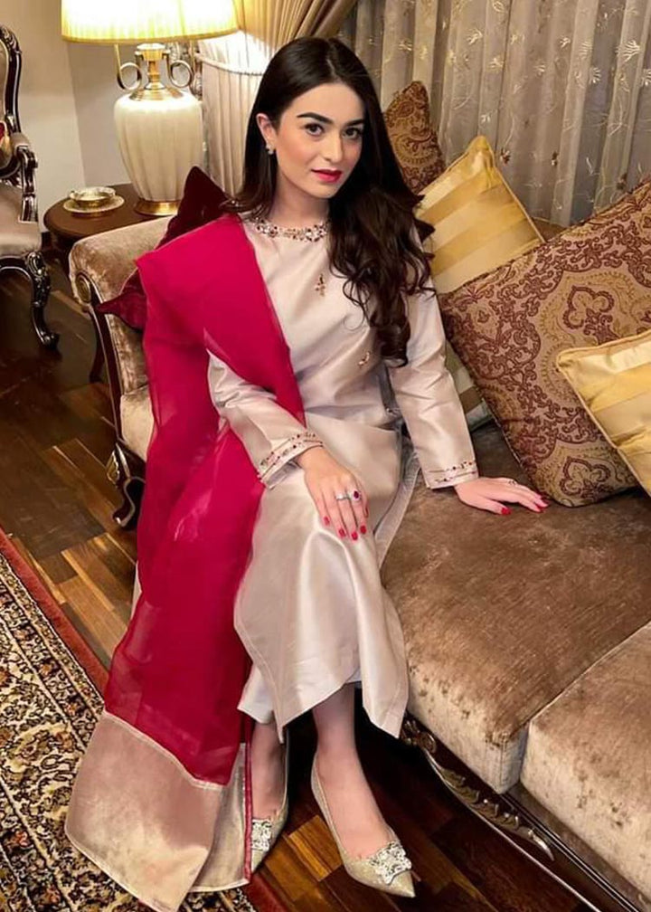 Mahnoor Farhan in Allure by IH - Regal Raw Silk & Organza Suit For Women - 3 Piece