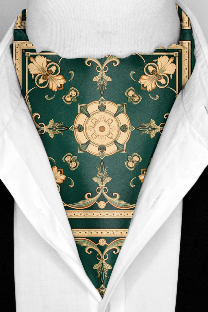 Black Wolf - VINTAGE GREEK SILK ASCOT - 1 Piece