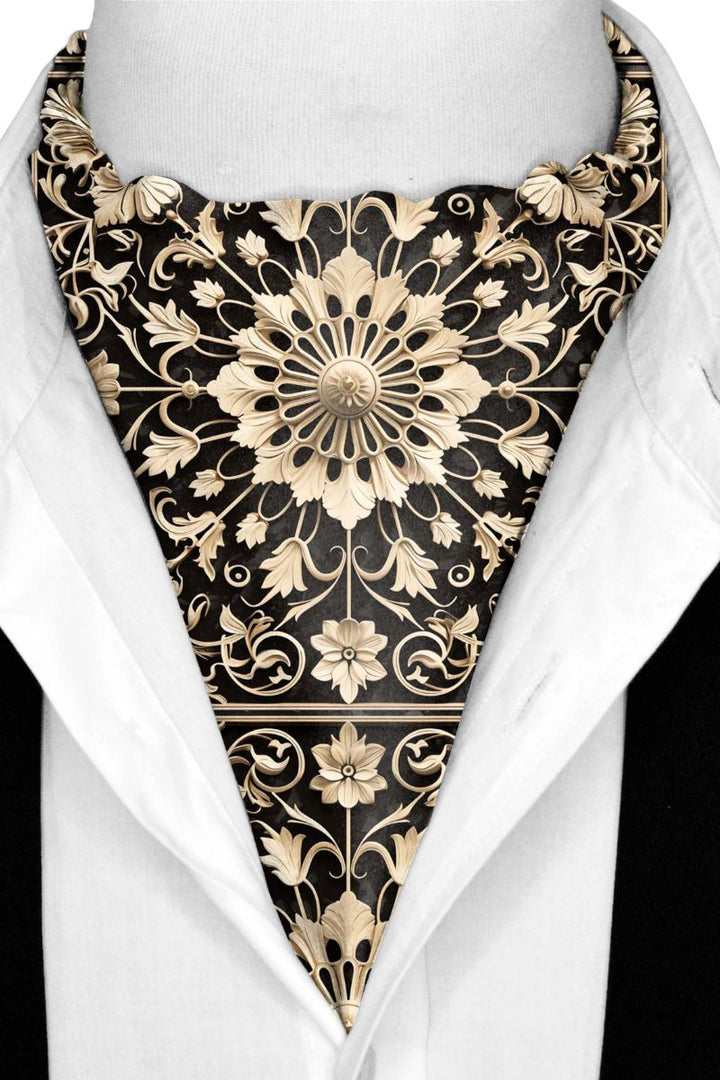 Black Wolf - MANDALA ART SILK ASCOT - Black - 1 Piece