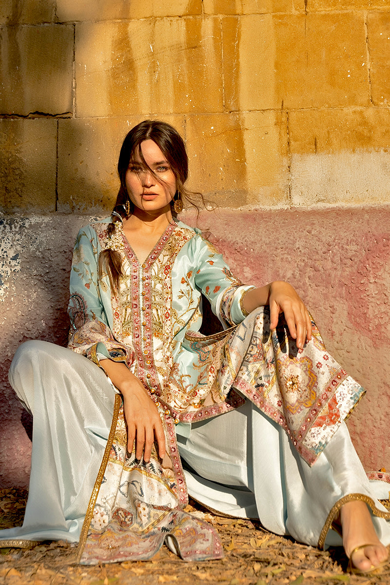 Shamaeel - Celeste Bloom - Viscose Silk/Cotton Silk