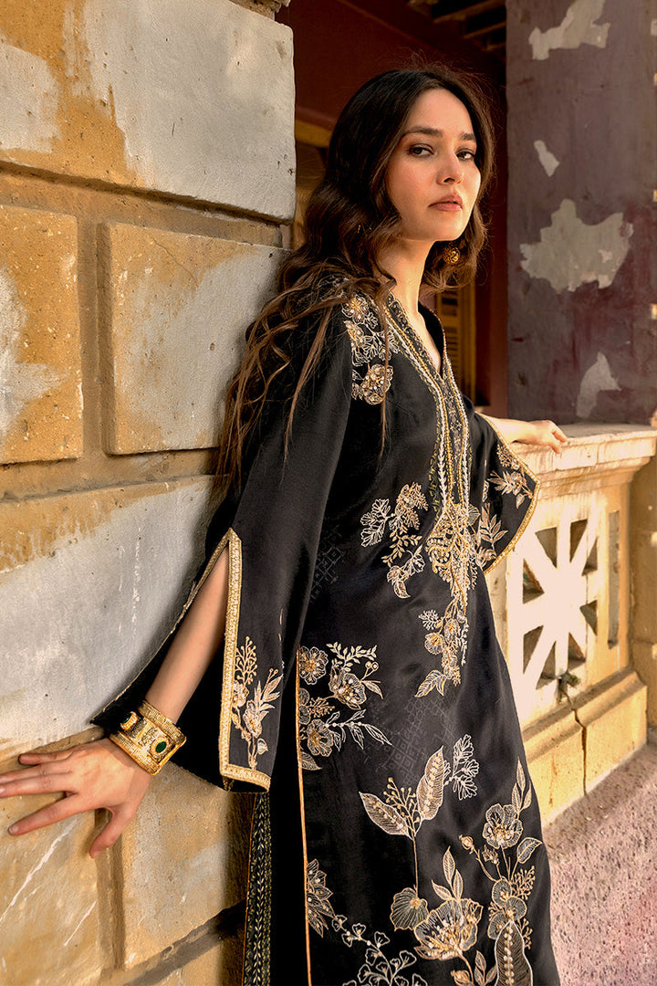 Shamaeel - Noir Gulzar - Viscose Silk/Cotton Silk
