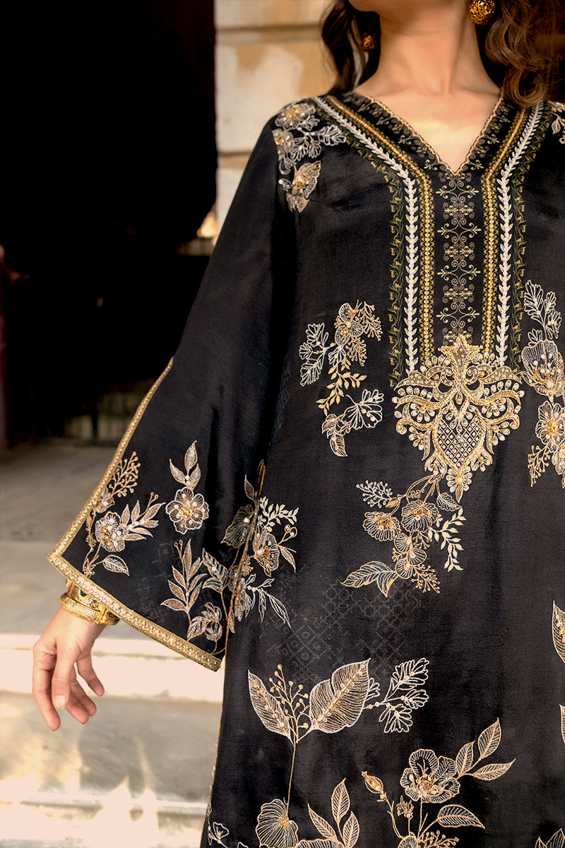 Shamaeel - Noir Gulzar - Viscose Silk/Cotton Silk