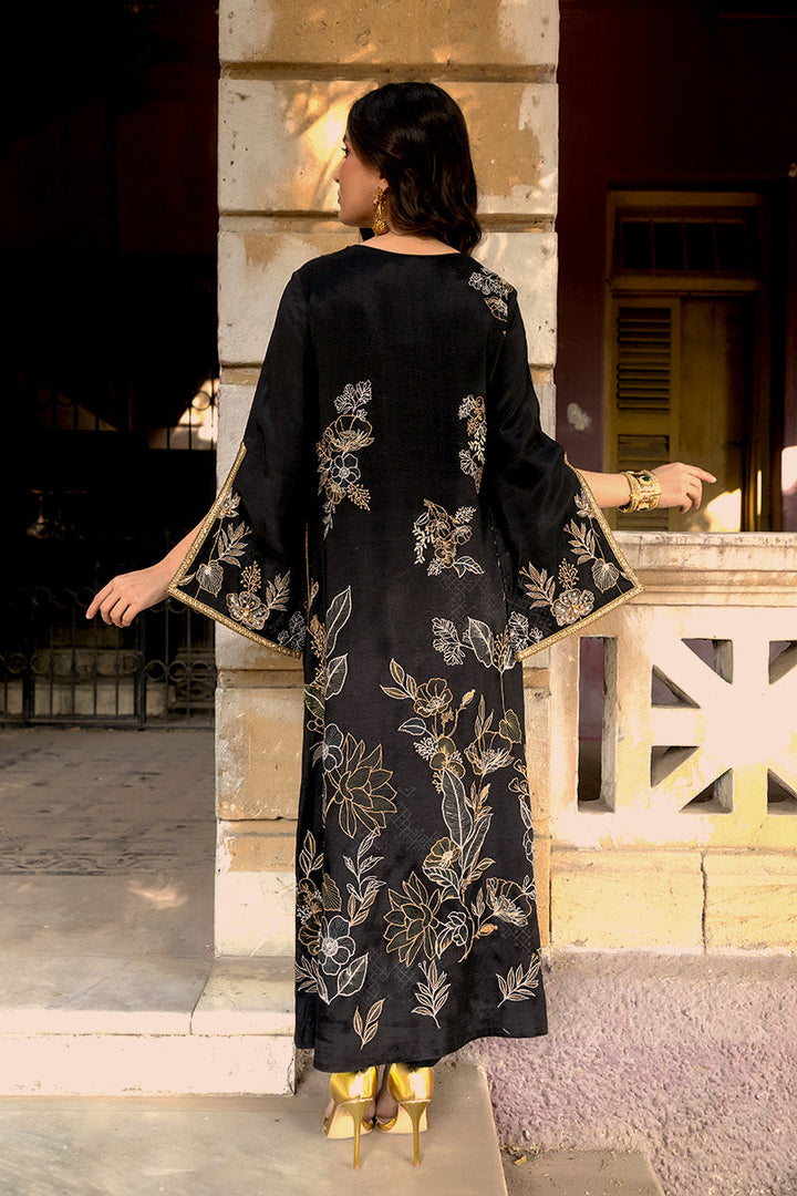 Shamaeel - Noir Gulzar - Viscose Silk/Cotton Silk