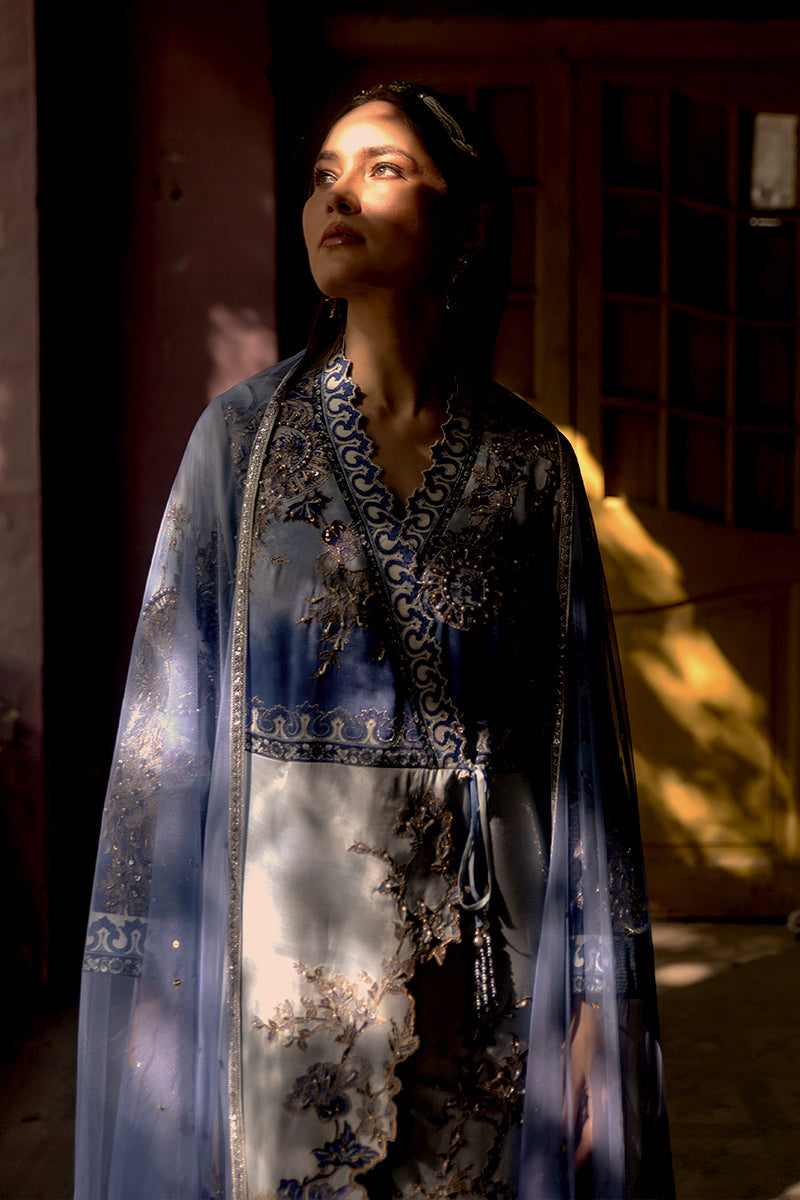 Shamaeel - Safina Blue - Viscose Silk/Cotton Silk