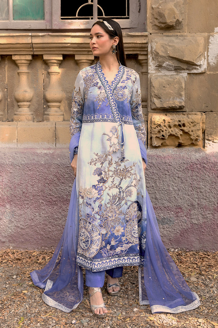 Shamaeel - Safina Blue - Viscose Silk/Cotton Silk